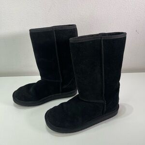 Koolaburra By UGG Black Classic Tall Winter Boots Girls 3 Suede Outdoors Casual